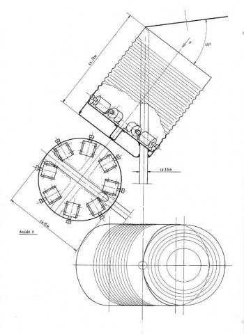 Büchse der Pandora - Technische Zeichnung - Turm-Konservendose